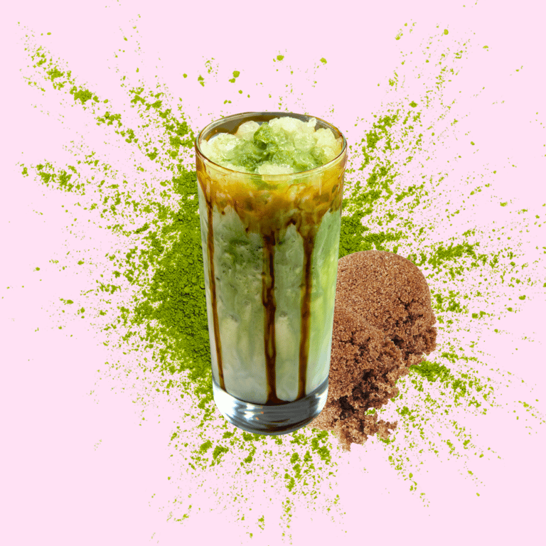 Black Sugar Matcha Latte - Iced