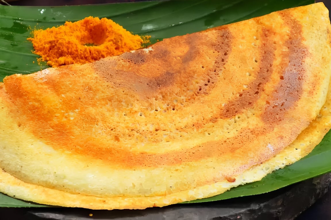 Gun Powder Dosa with Sambar & Coconut Chutney