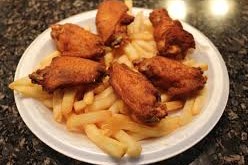 Chicken Wings with Fries