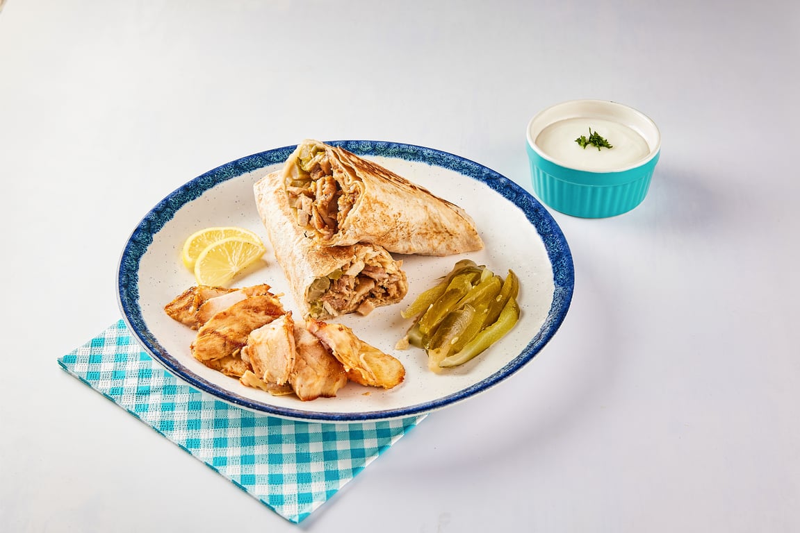 Syrian Style Chicken Shawarma Wrap