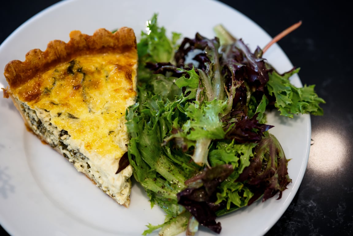 Spinach and Kale Quiche