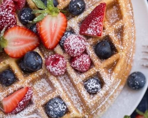 Mixed Berry Waffles ( 2 piece )