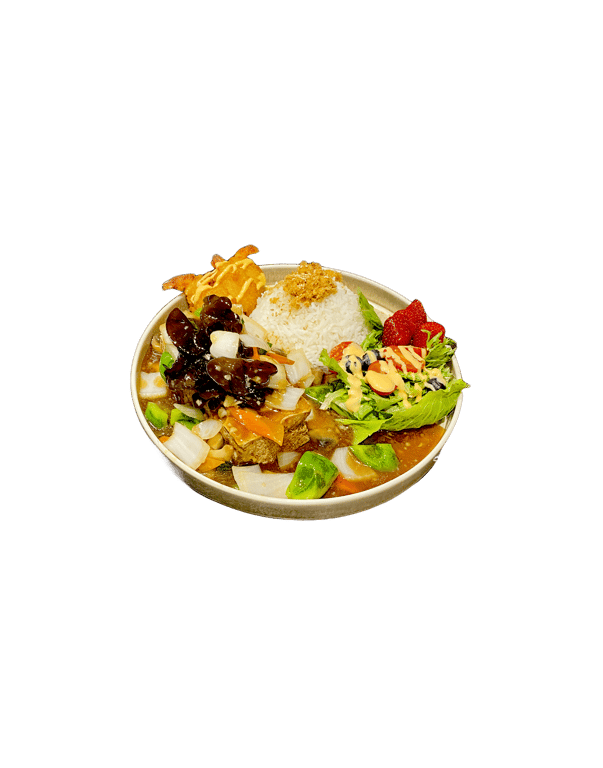 Braised Tofu & Veg Rice Plate 红烧豆腐饭拼盘