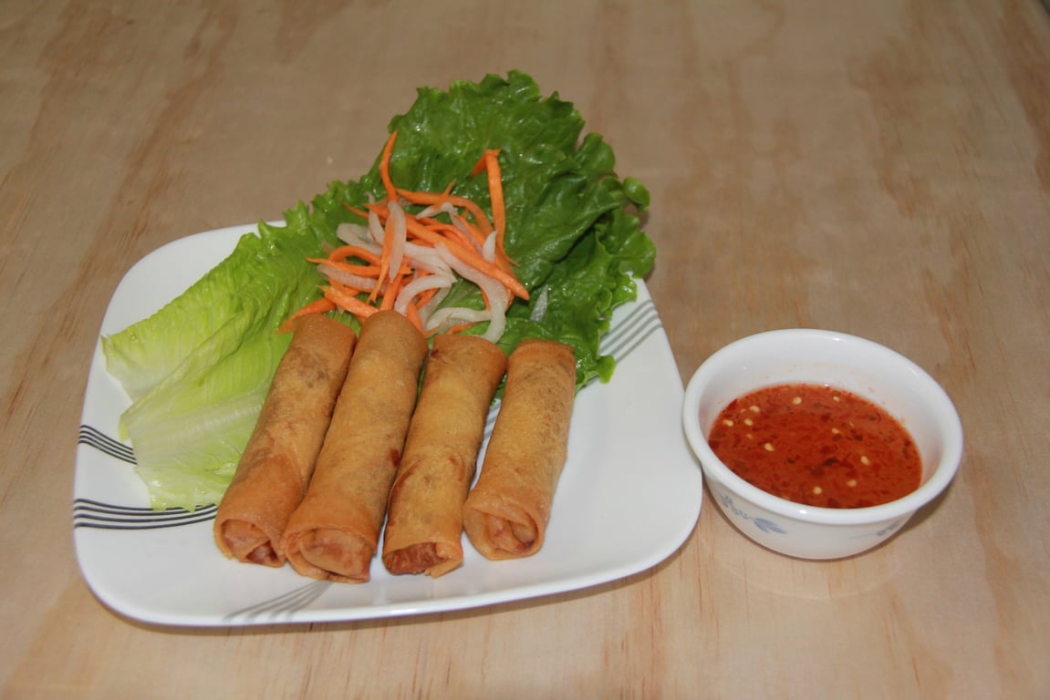 #4 Vegetarian Fried Egg Rolls (4)