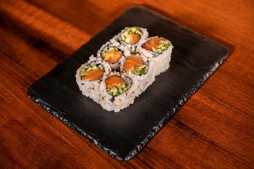 Salmon with Cucumber Roll