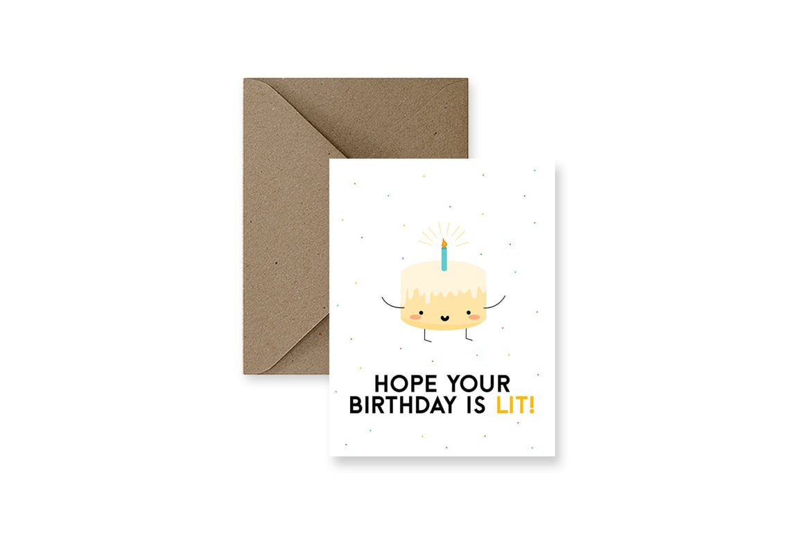 Lit Birthday Card