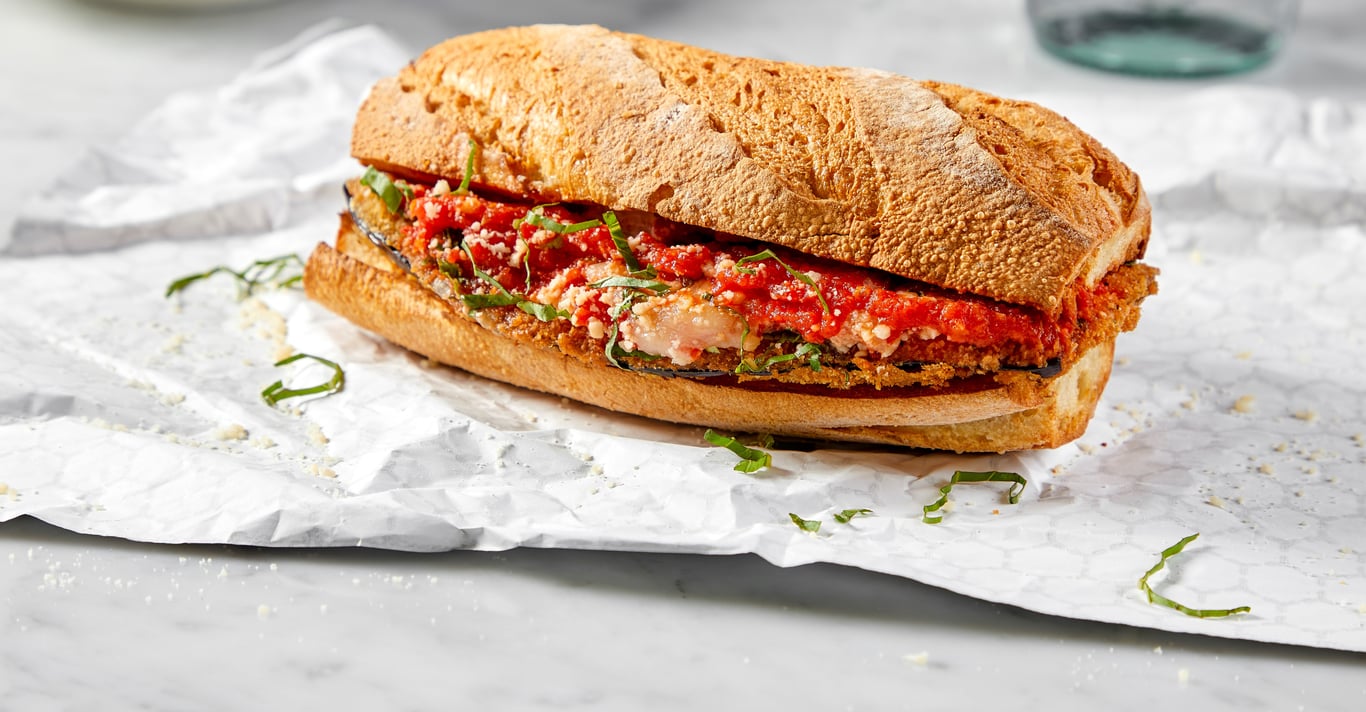 Eggplant Parmesan Sandwich