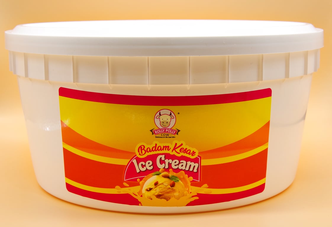 Badam Kesar Ice Cream Tub 4.2L
