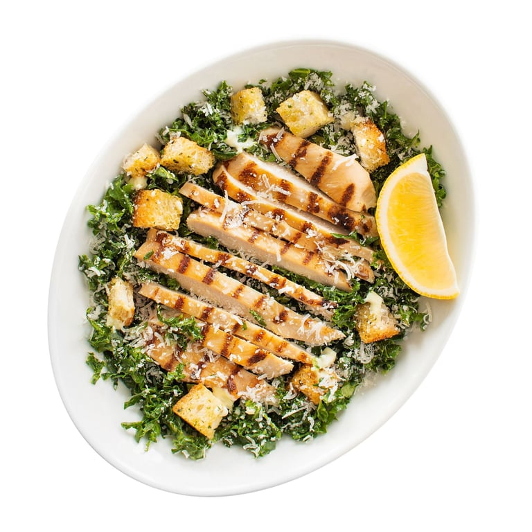 Kale Chicken Caesar Salad