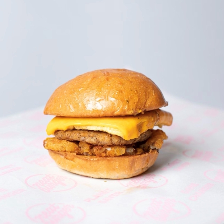 TiNDLE Sausage Egg, Hash & Cheez