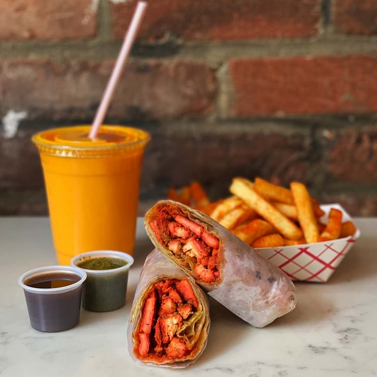 Chicken Tikka Kathi Roll Combo