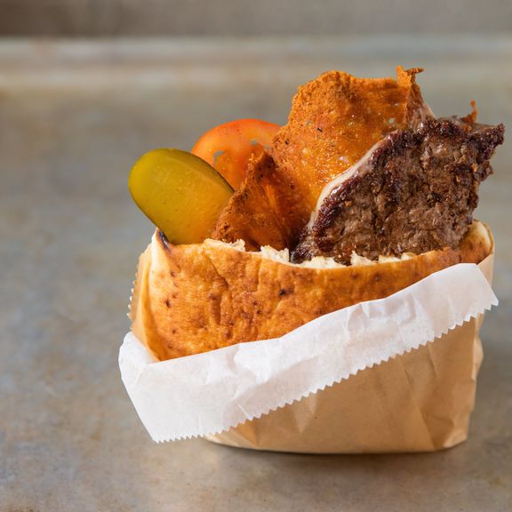 Folded Cheeseburger Pita