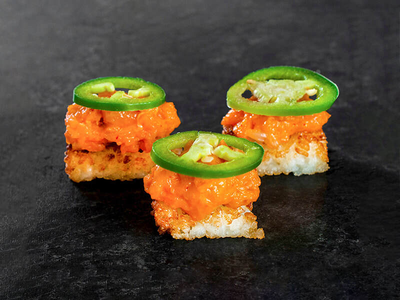 Crispy Rice with Spicy Salmon*