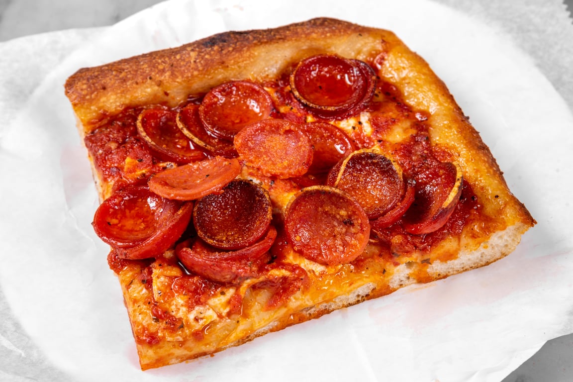 Pepperoni Square Pizza Slice