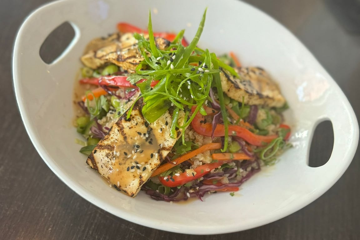 Vegan Tofu Quinoa Bowl