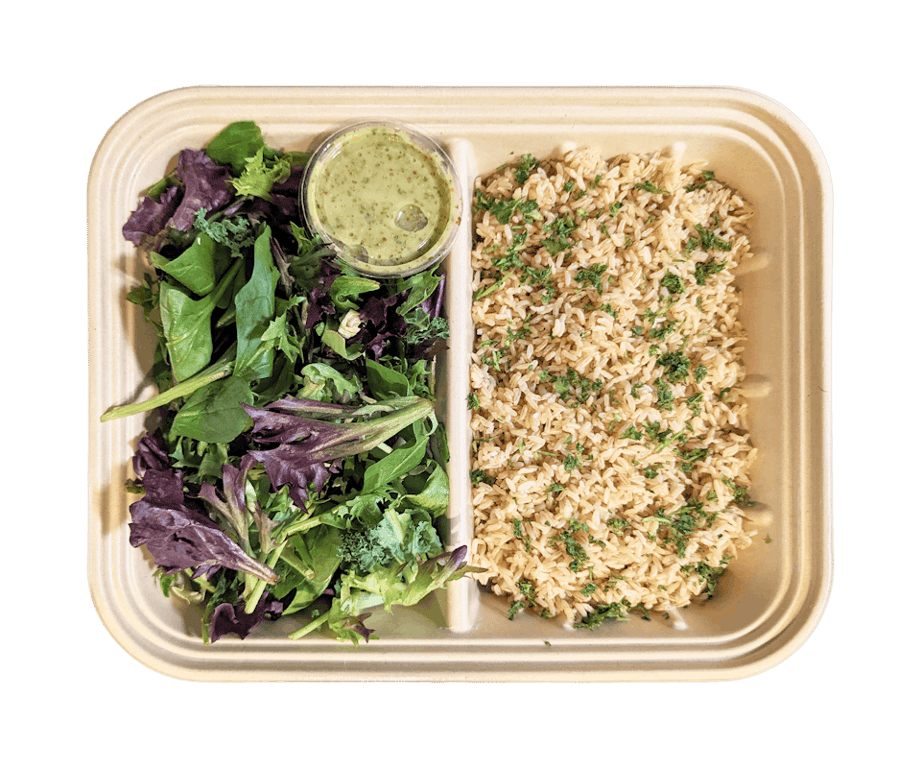 POWER GREENS & BROWN RICE TRAY