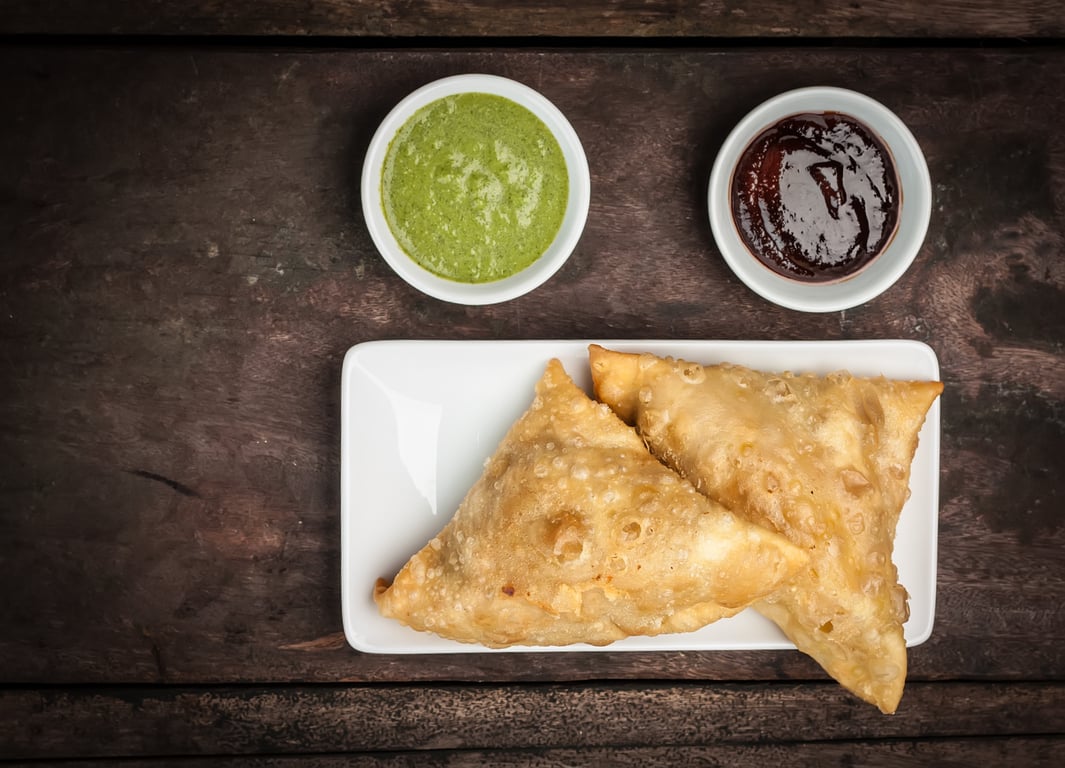 Single Samosa with a Small Chai or Filter Coffee