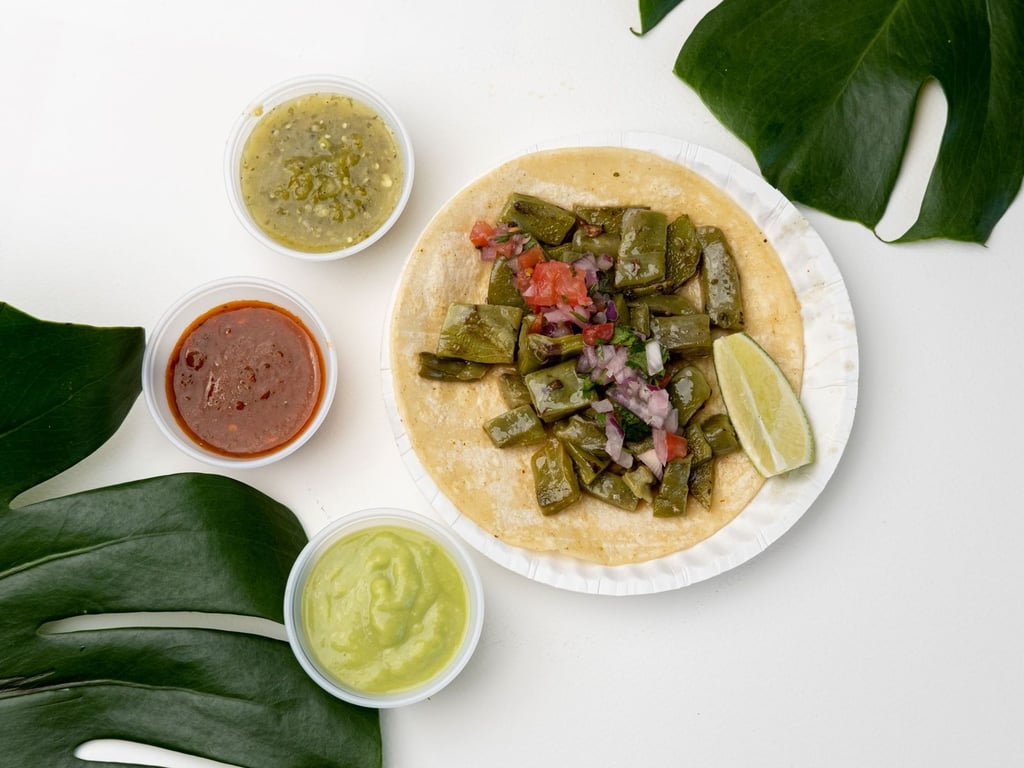 Grilled Cactus Taco (Nopal)