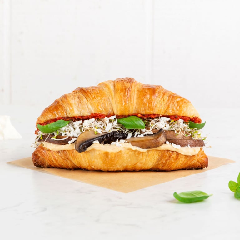 Grilled Portobello and Hummus Croissant