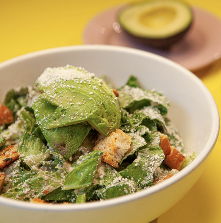 Avocado Caesar salad