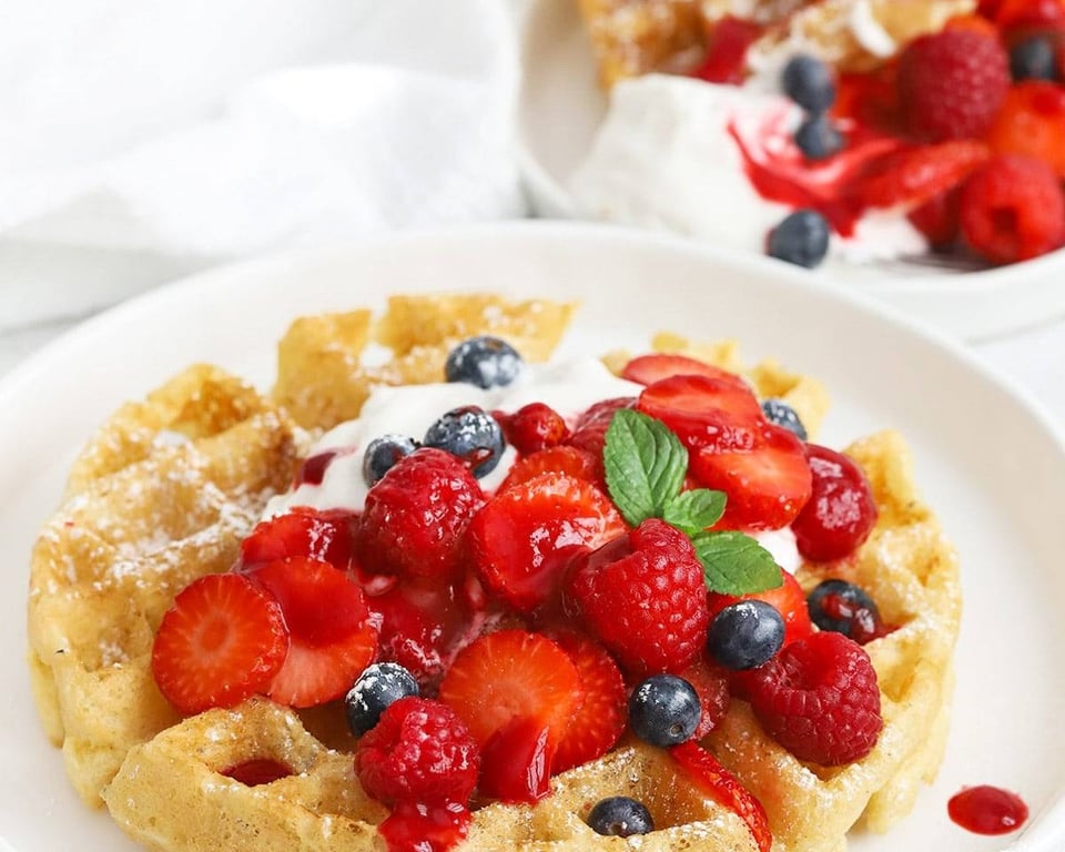 Raspberry Waffles ( 2 piece )