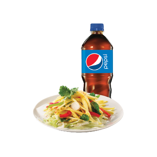 Mango Salad & Bottled Drink Combo