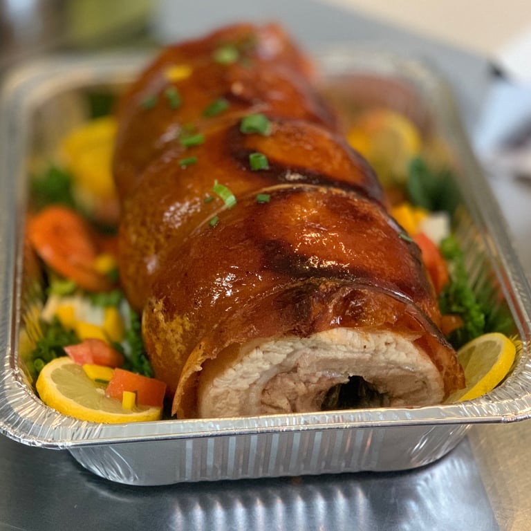 Half Rolled Boneless Roasted Pork Belly