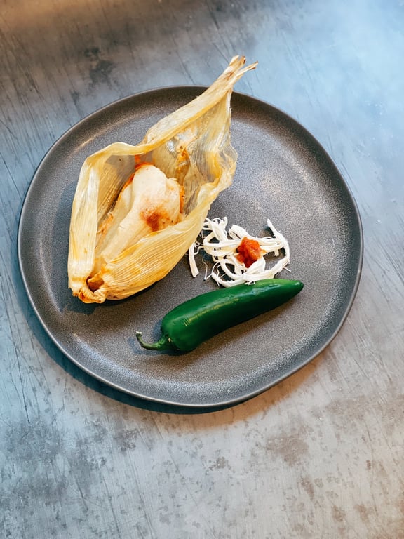 Rajas Tamale (Jalapeño & Tomato)