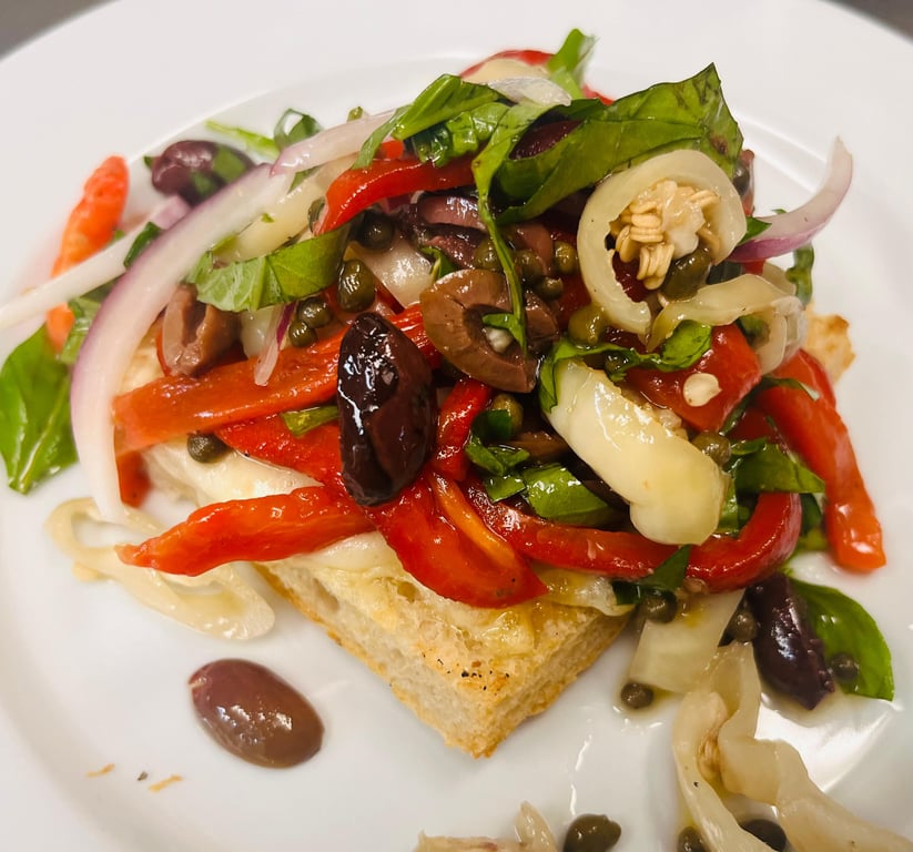 Roasted Pepper Bruschetta