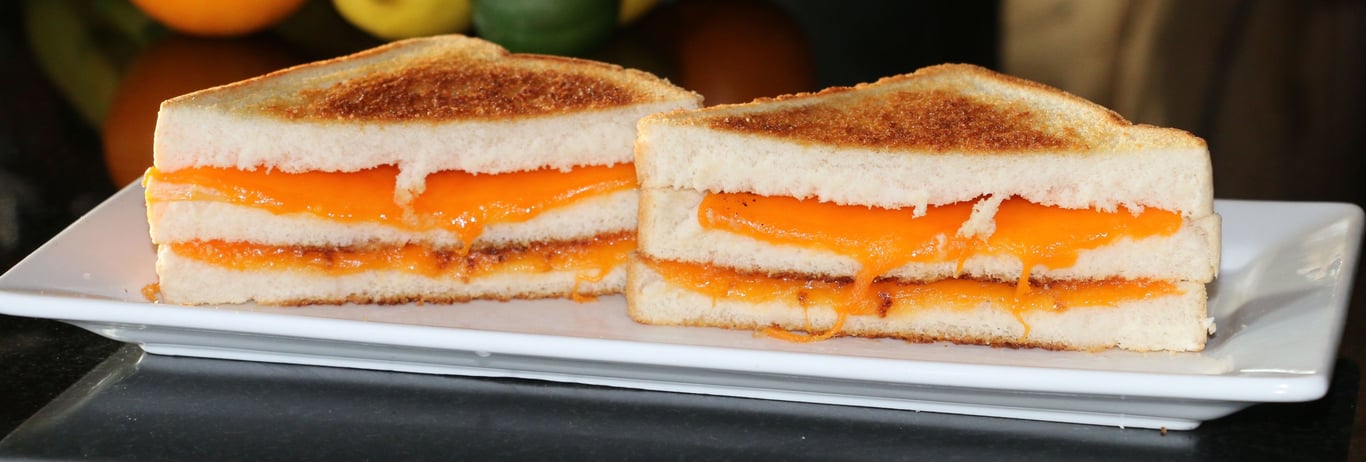 Triple Decker Grilled Cheese Sandwich