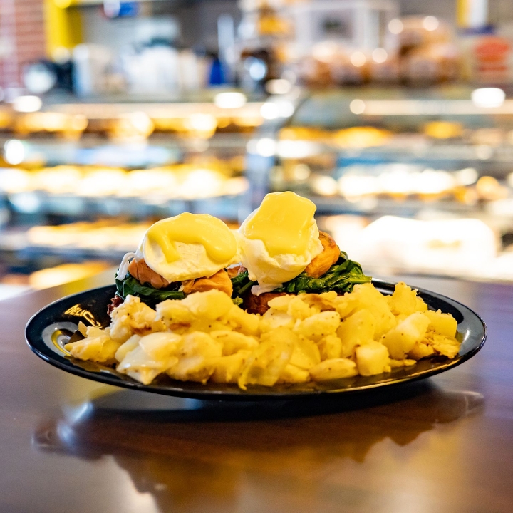 Salmon Florentine Benedict