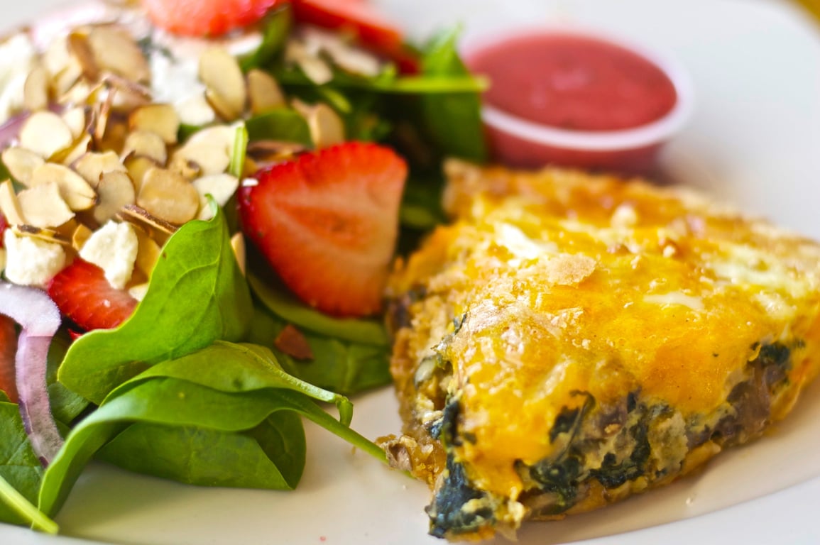 Spinach & Mushroom Quiche