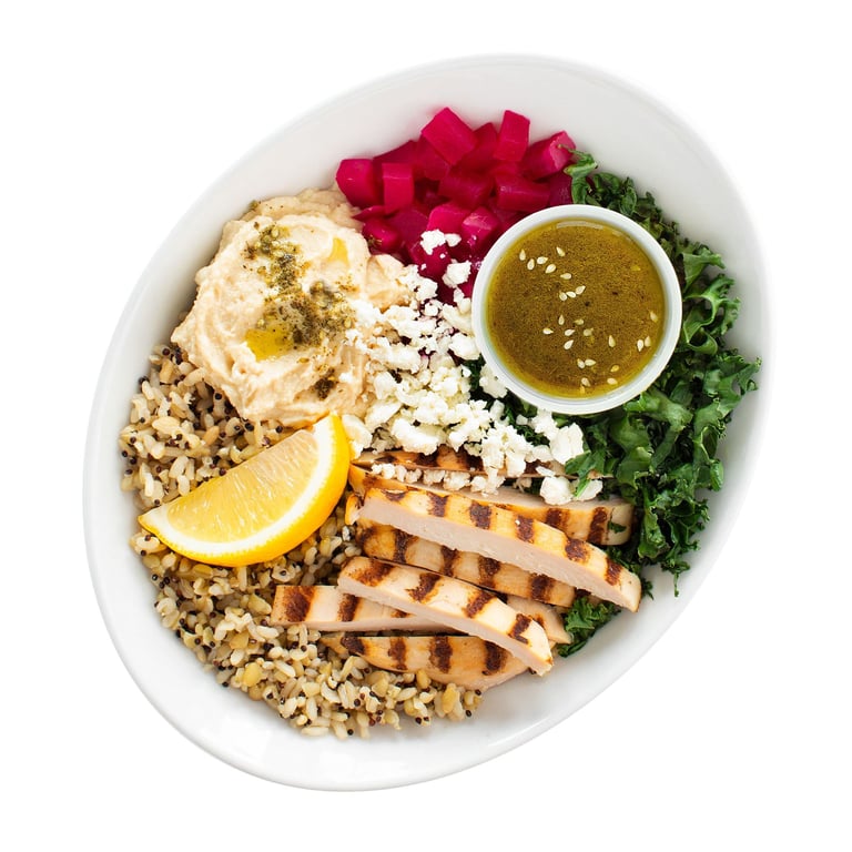 Grilled Chicken and Hummus Bowl