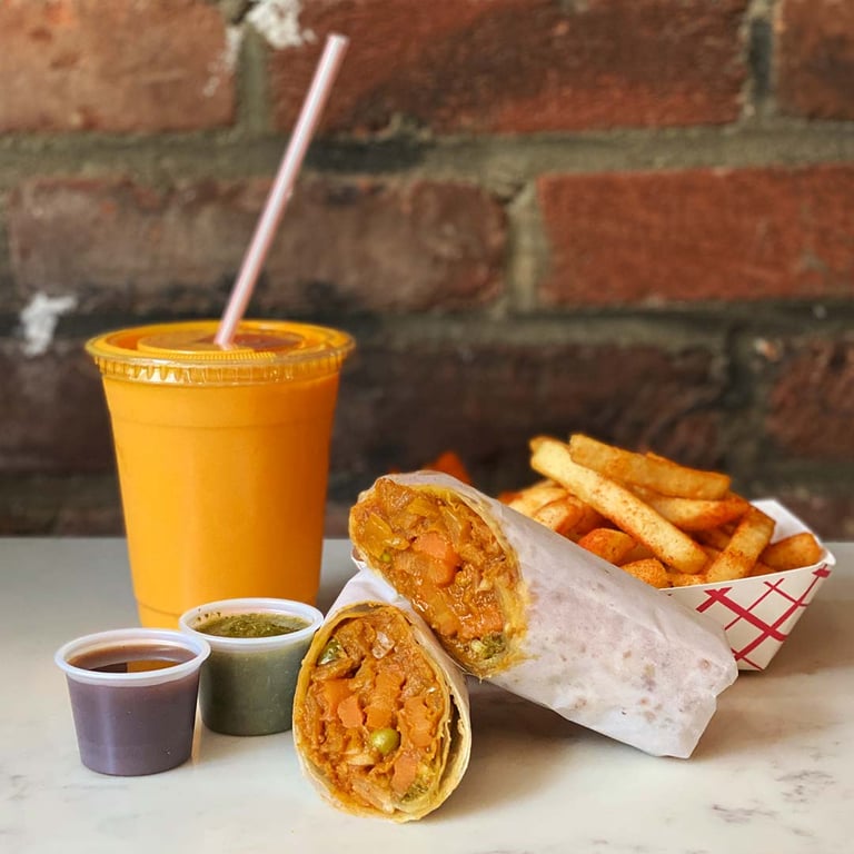 Vegan 7 Vegetable Kathi Roll Combo