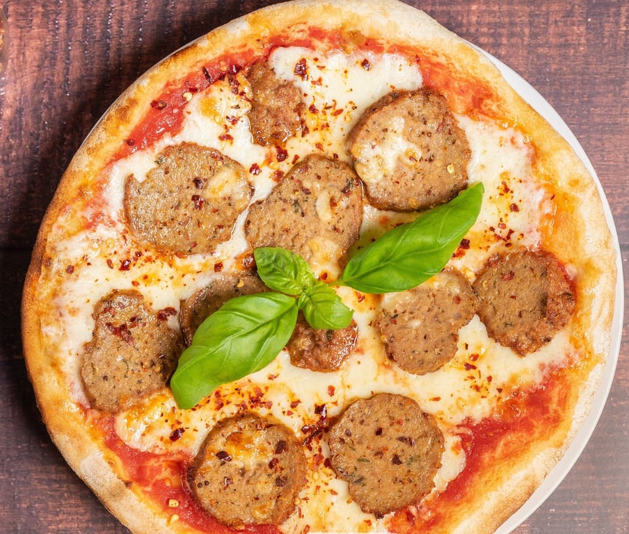 Spicy Meatball Pizza 10in.