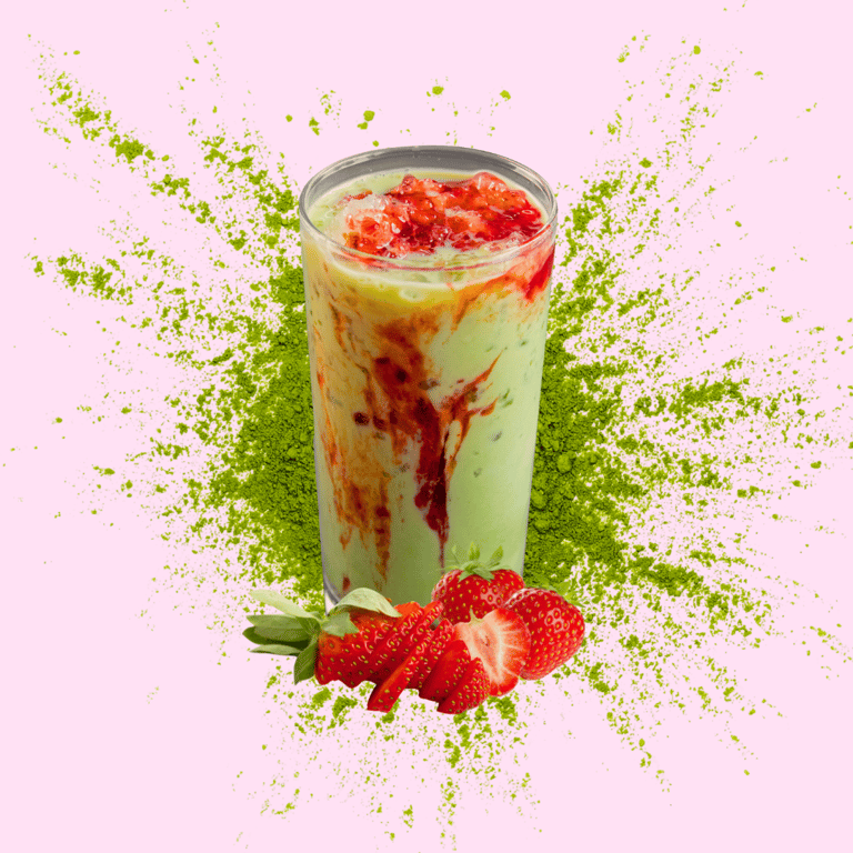 Strawberry Matcha Latte - Iced
