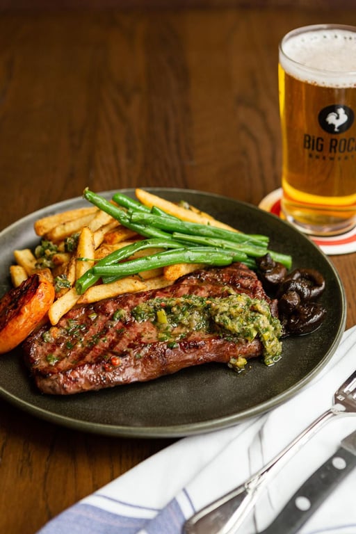 Steak + Fries, 7oz flat iron