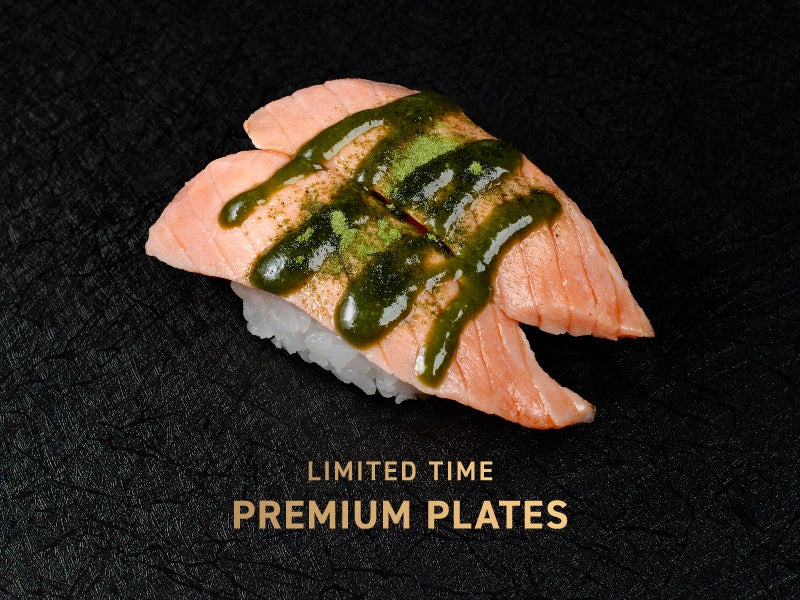 Seared Salmon with Matcha Miso Sauce*