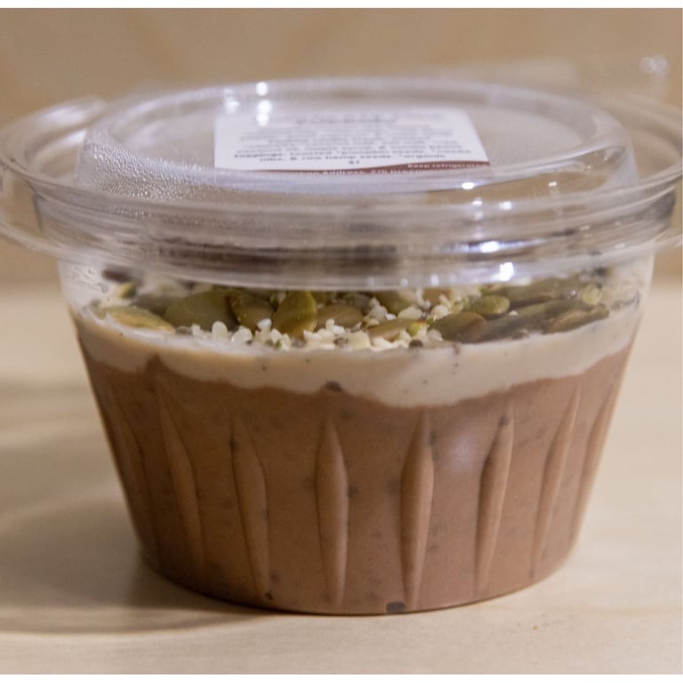 Chocolate Chia Pudding w/ Cashew Cream (vegan/ gluten-free)