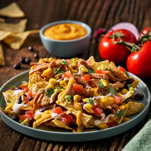 Loaded Nachos with Protein
