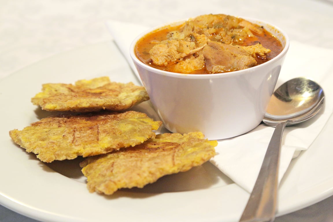 Chicken Soup and Green Plantains