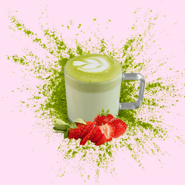 Strawberry Matcha Latte - Hot