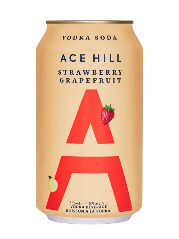 Ace Hill Strawberry Grapefruit Vodka Soda