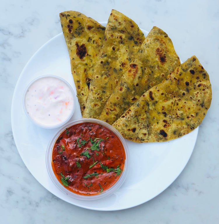 Methi Parathas - Theplas by Desi Galli
