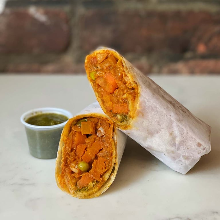 Vegan 7 Vegetable Kathi Roll