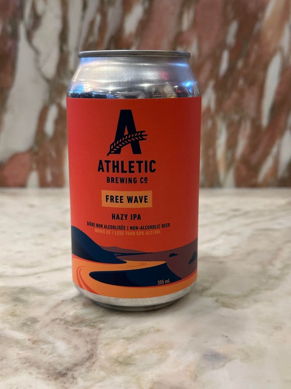 Athletic Brewing FREE WAVE HAZY IPA Non Alcoholic Beer