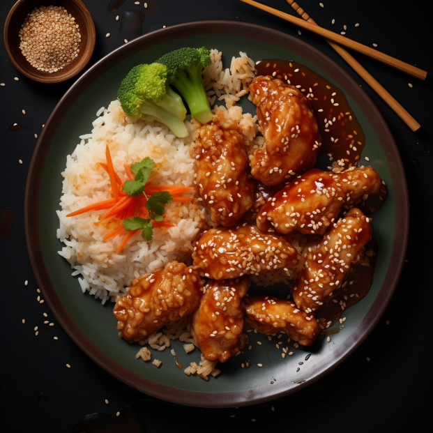 L01. Sesame Chicken Meal 芝麻鸡盒饭