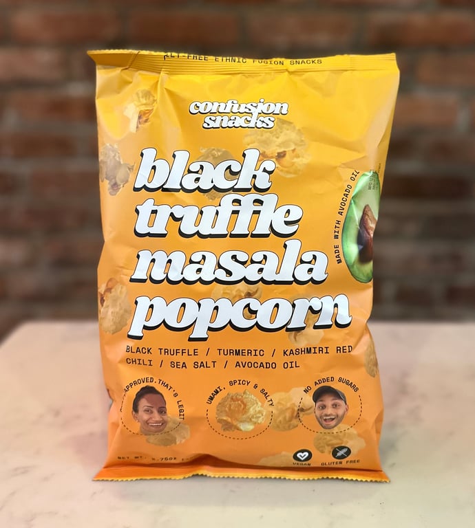 Black Truffle Masala Popcorn by Confusion Snacks