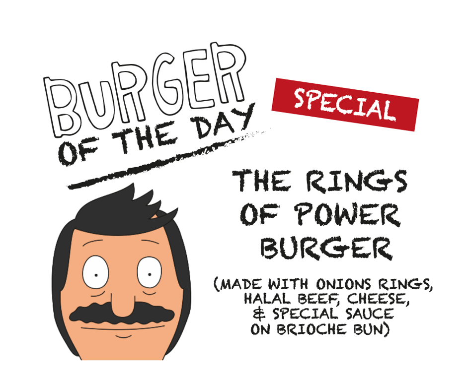 Halloween Sandwich Special: Rings Of Power Burger