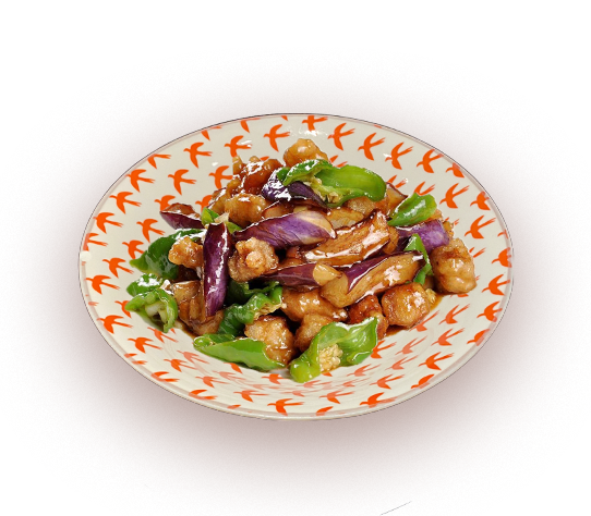 Crispy Pork & Eggplant 酥肉段烧茄子